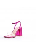 Faux leather heeled sandal