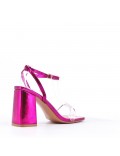 Faux leather heeled sandal