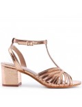 Faux leather heeled sandal