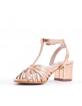 Faux leather heeled sandal