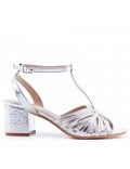 Faux leather heeled sandal