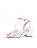 Faux leather heeled sandal