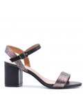 Faux leather heeled sandal