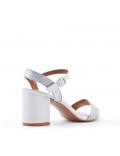 Faux leather heeled sandal