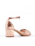 Faux leather heeled sandal