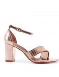 Faux leather heeled sandal