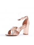 Faux leather heeled sandal