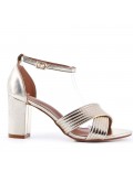 Faux leather heeled sandal