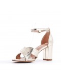 Faux leather heeled sandal