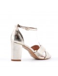 Faux leather heeled sandal