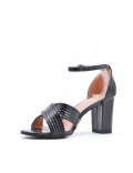 Faux leather heeled sandal