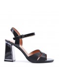 Faux leather heeled sandal