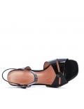 Faux leather heeled sandal