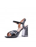 Faux leather heeled sandal