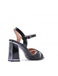 Faux leather heeled sandal