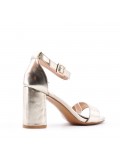 Faux leather heeled sandal