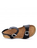 Faux leather heeled sandal