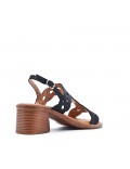 Faux leather heeled sandal