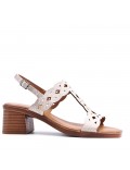 Faux leather heeled sandal