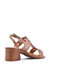 Faux leather heeled sandal