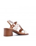 Faux leather heeled sandal