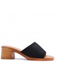 Faux leather heeled sandal