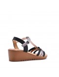 Faux leather heeled sandal