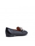 Talla grande 38-43 - Mocasin plana de piel sintética para mujer