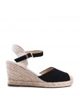 Sandal in mixed materials for women