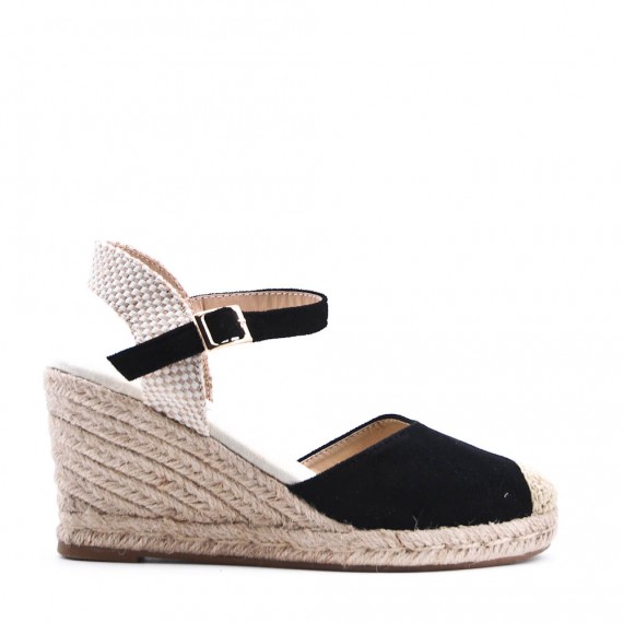 Sandal in mixed materials for women