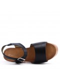 Sandal in mixed materials for women