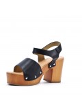 Sandal in mixed materials for women