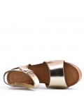 Sandal in mixed materials for women