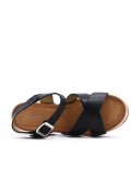 Sandal in mixed materials for women