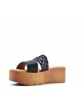 Sandal in mixed materials for women