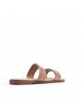 Flat sandals in a material mix for women