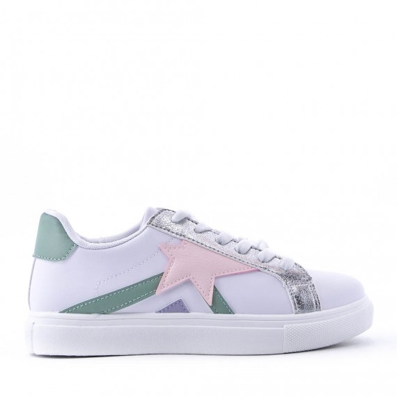 Women's faux leather sneaker