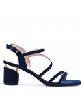 Faux leather heeled sandal