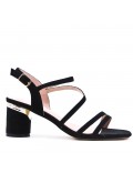 Faux leather heeled sandal