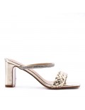 Faux leather heeled sandal