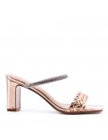 Faux leather heeled sandal