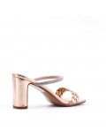 Faux leather heeled sandal