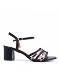 Faux leather heeled sandal