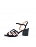 Faux leather heeled sandal