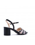 Faux leather heeled sandal