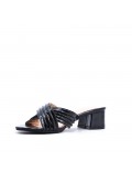 Faux leather heeled sandal