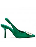 Women's faux leather heeled pumps