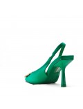 Women's faux leather heeled pumps