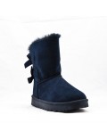 Mixed-material ankle boot