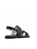 Flat sandals in faux leather for women